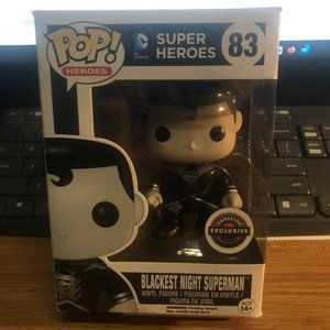 Funko Pop Superheroes.                       black night superman.